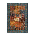 Casa si Gradina - Textile si covoare - Covoare - Covoare casa - Covor, Conceptum Hypnose, bumbac 100%, camel, portocaliu, rosu tigla, albastru, 120x180 cm, antibacterian, antiderapant - Infinity.ro