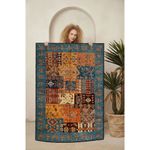 Casa si Gradina - Textile si covoare - Covoare - Covoare casa - Covor, Conceptum Hypnose, bumbac 100%, camel, portocaliu, rosu tigla, albastru, 120x180 cm, antibacterian, antiderapant - Infinity.ro