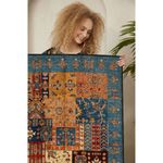 Casa si Gradina - Textile si covoare - Covoare - Covoare casa - Covor, Conceptum Hypnose, bumbac 100%, camel, portocaliu, rosu tigla, albastru, 120x180 cm, antibacterian, antiderapant - Infinity.ro