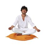 Casa si Gradina - Gradina si terasa - Mobilier exterior - Perne decorative exterior - Puf exterior, Hanah Home, poliester, portocaliu, 70x70 cm, impermeabil - Infinity.ro