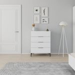 Casa si Gradina - Mobilier - Comode si corpuri - Comode - Comoda, Hanah Home, pal melaminat, alb, 80x44x104 cm - Infinity.ro