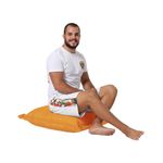 Casa si Gradina - Gradina si terasa - Mobilier exterior - Perne decorative exterior - Puf exterior, Hanah Home, poliester, portocaliu, 70x70 cm, impermeabil - Infinity.ro