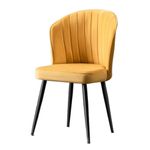 Casa si Gradina - Mobilier - Scaune si fotolii - Scaune - Set de scaune, Hanah Home, mdf, galben si negru, 52x42x85 cm, 4 piese - Infinity.ro