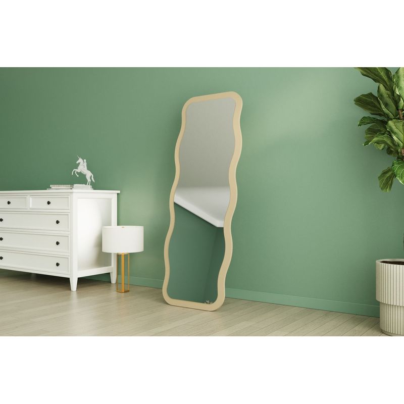 Casa si Gradina - Decoratiuni - Oglinzi - Oglinda, Hanah Home, mdf, nisip, 50x160x2.2 cm, 116SAM1193 - Infinity.ro