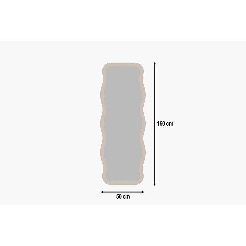 Casa si Gradina - Decoratiuni - Oglinzi - Oglinda, Hanah Home, mdf, nisip, 50x160x2.2 cm, 116SAM1193 - Infinity.ro