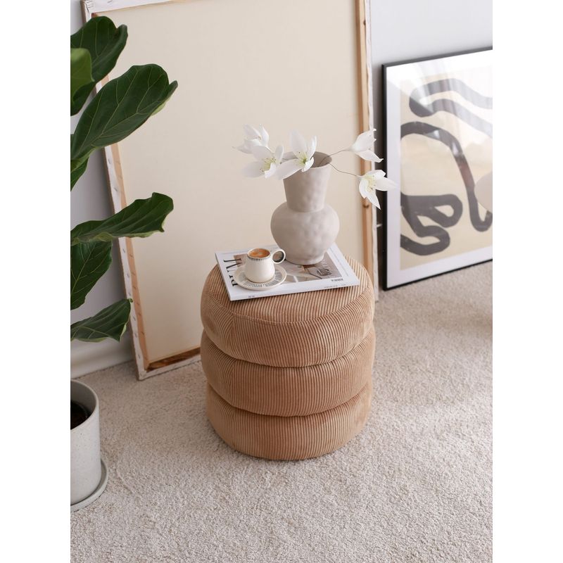 Casa si Gradina - Mobilier - Scaune si fotolii - Tabureti - Taburet, Hanah Home, teddy, camel, 40x40x40 cm - Infinity.ro