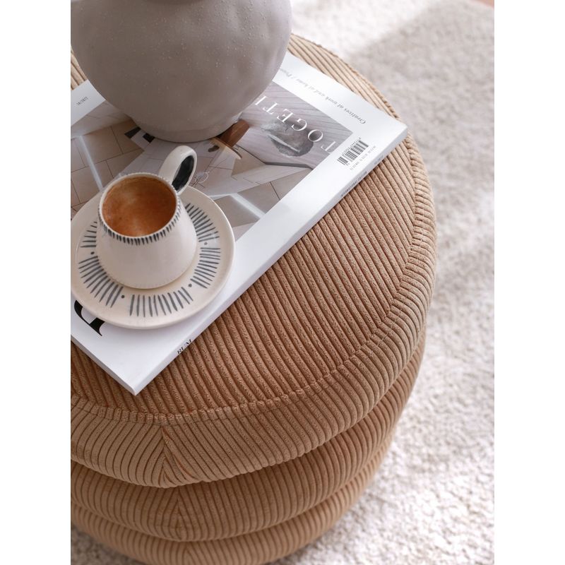 Casa si Gradina - Mobilier - Scaune si fotolii - Tabureti - Taburet, Hanah Home, teddy, camel, 40x40x40 cm - Infinity.ro