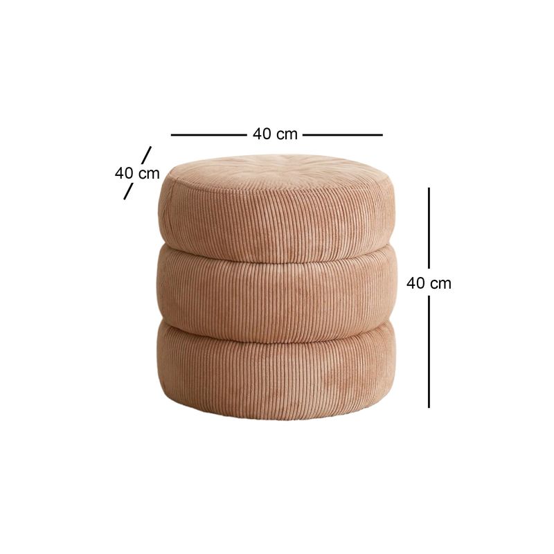 Casa si Gradina - Mobilier - Scaune si fotolii - Tabureti - Taburet, Hanah Home, teddy, camel, 40x40x40 cm - Infinity.ro