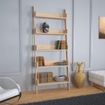 Casa si Gradina - Mobilier - Biblioteci si rafturi - Biblioteci - Biblioteca, Hanah Home, pal melaminat, stejar deschis, 80x32x195 cm - Infinity.ro
