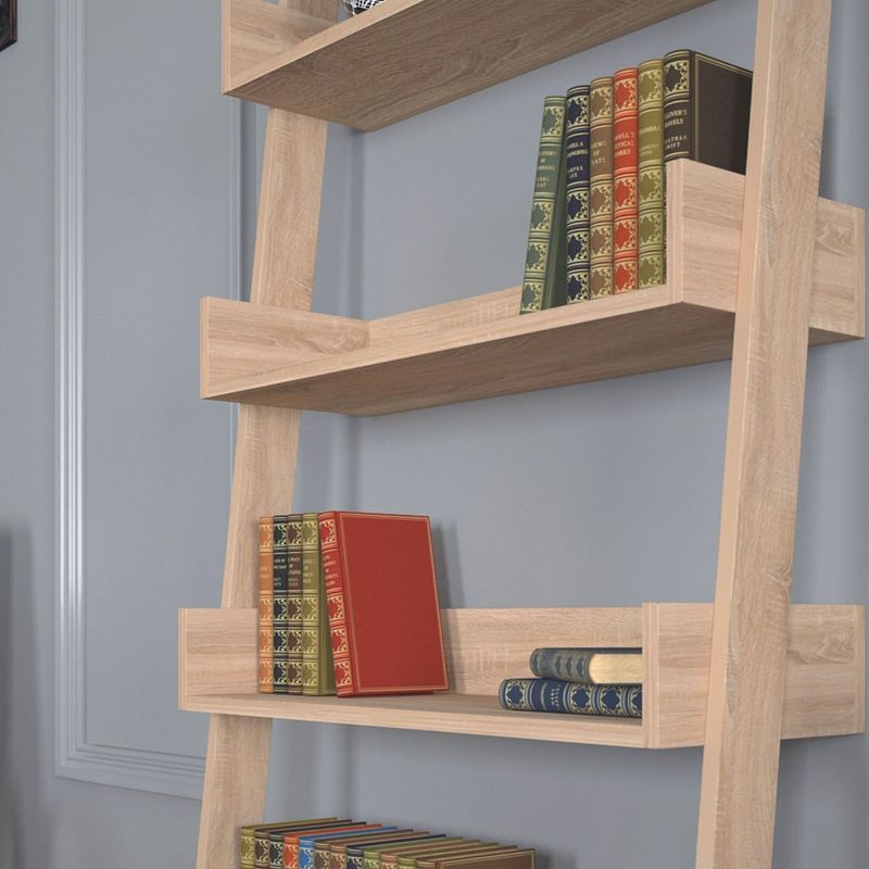 Casa si Gradina - Mobilier - Biblioteci si rafturi - Biblioteci - Biblioteca, Hanah Home, pal melaminat, stejar deschis, 80x32x195 cm - Infinity.ro