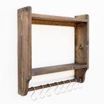 Casa si Gradina - Mobilier - Mobilier baie - Etajere baie - Raft de perete, Hanah Home, lemn de molid, nuc, 45x45x11 cm - Infinity.ro
