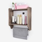 Casa si Gradina - Mobilier - Mobilier baie - Etajere baie - Raft de perete, Hanah Home, lemn de molid, nuc, 45x45x11 cm - Infinity.ro