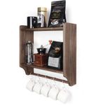 Casa si Gradina - Mobilier - Mobilier baie - Etajere baie - Raft de perete, Hanah Home, lemn de molid, nuc, 45x45x11 cm - Infinity.ro