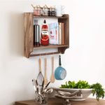 Casa si Gradina - Mobilier - Mobilier baie - Etajere baie - Raft de perete, Hanah Home, lemn de molid, nuc, 45x45x11 cm - Infinity.ro