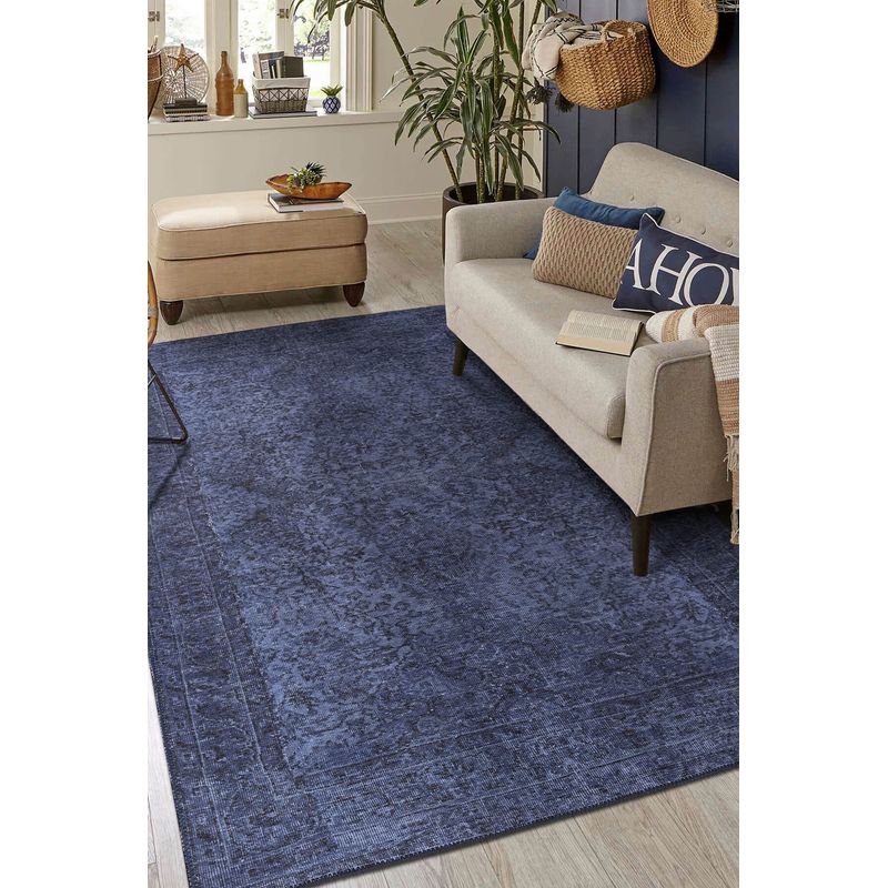 Casa si Gradina - Textile si covoare - Covoare - Covoare casa - Covor, Conceptum Hypnose, albastru, 75x150 cm, 100% poliester, 473RTP3068 - Infinity.ro