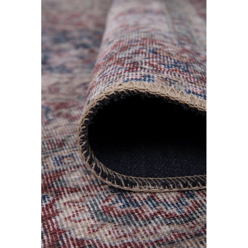 Casa si Gradina - Textile si covoare - Covoare - Covoare casa - Covor, Conceptum Hypnose, albastru marin si burgundia, 75x230 cm, 100% poliester - Infinity.ro