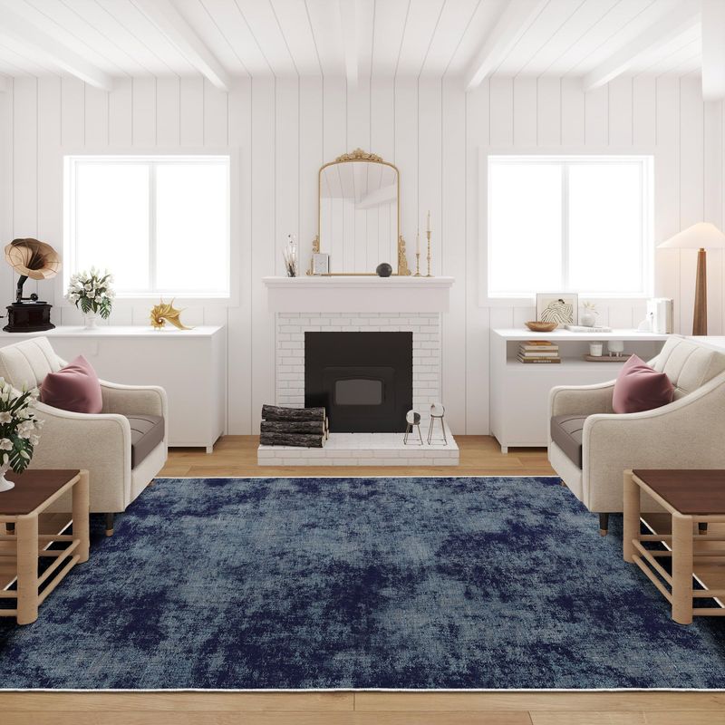 Casa si Gradina - Textile si covoare - Covoare - Covoare casa - Covor, Conceptum Hypnose, gri si albastru marin, 80x150 cm, 100% poliester, antiderapant - Infinity.ro