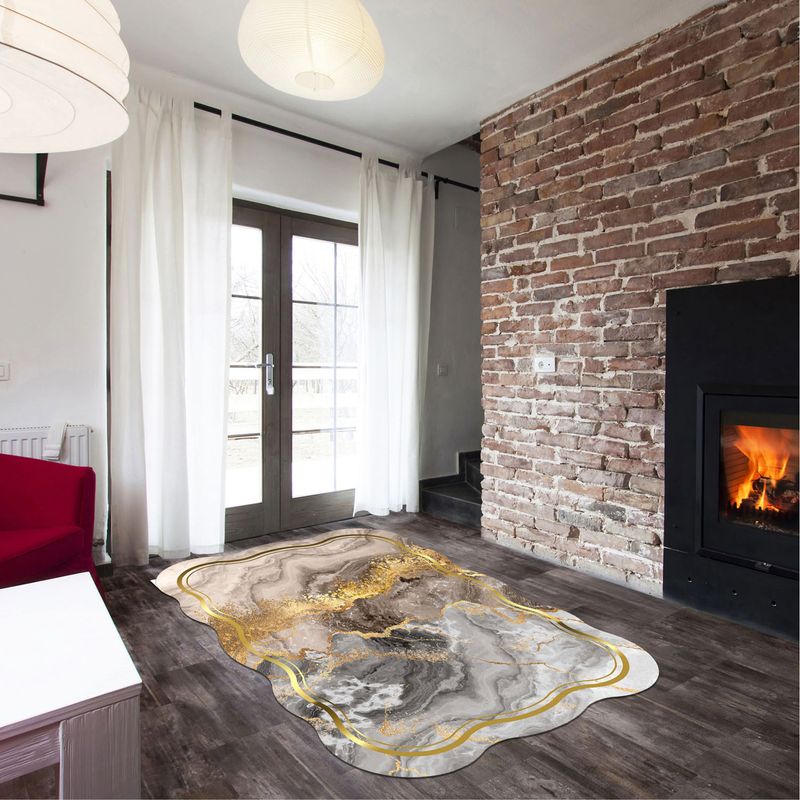 Casa si Gradina - Textile si covoare - Covoare - Covorase intrare - Covoras de intrare, Conceptum Hypnose, maro, 80x200 cm, 100% poliester, antiderapant, lavabil - Infinity.ro