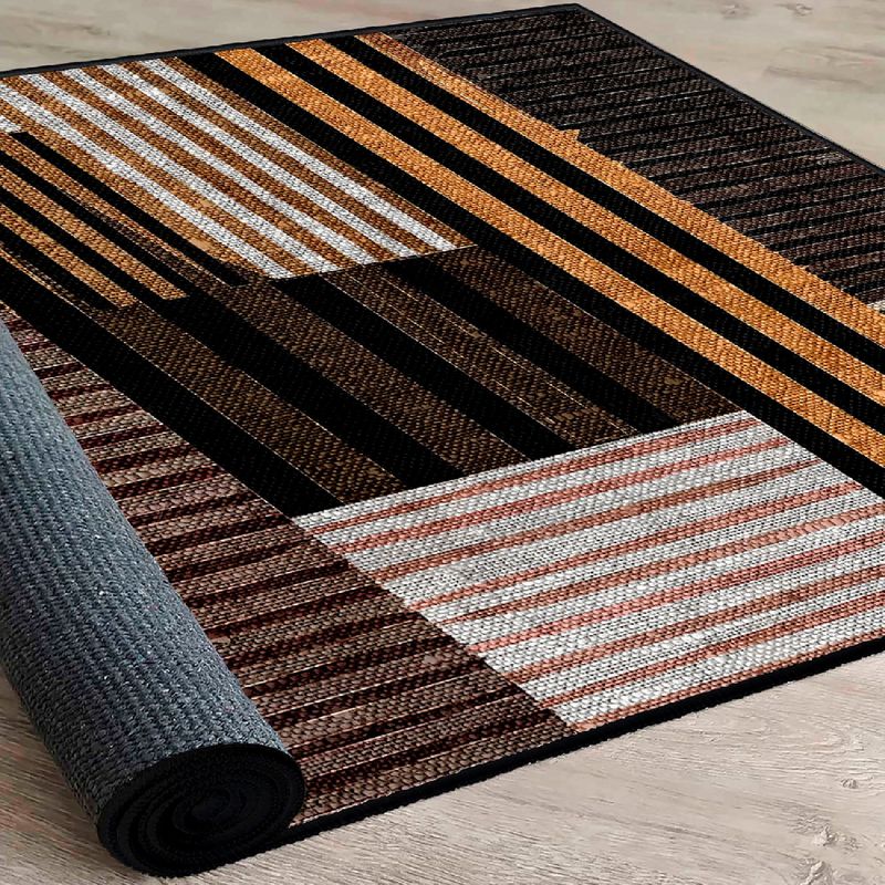 Casa si Gradina - Textile si covoare - Covoare - Covoare casa - Covor, Conceptum Hypnose, alb portocaliu maro negru, 160x230 cm, 100% bumbac, antiderapant - Infinity.ro