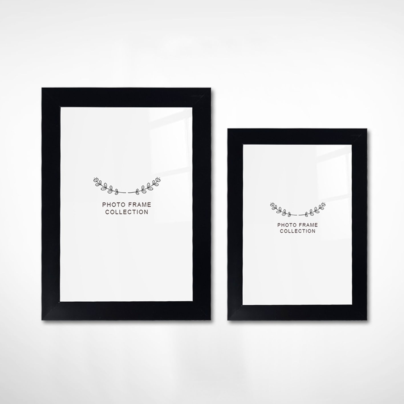 Set rame foto, Aberto Design, plastic, negru, 13x18 cm, 15x21 cm
