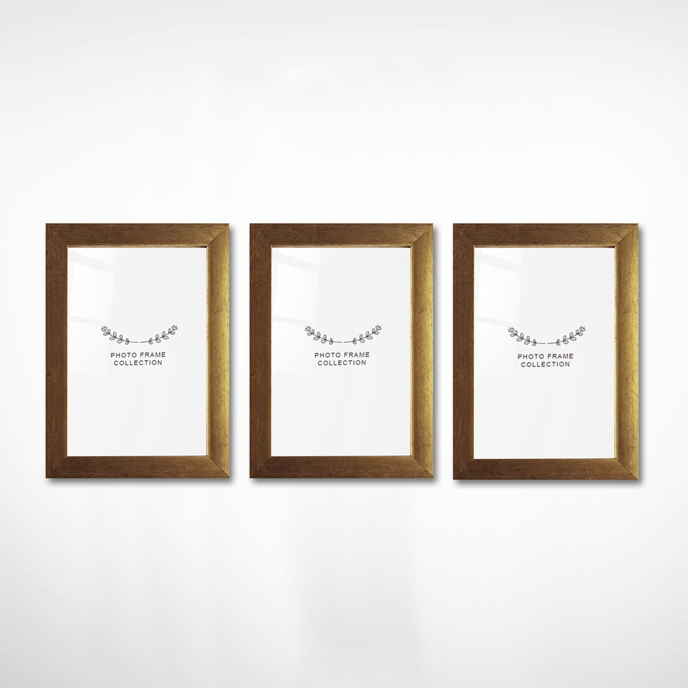 Set rame foto, Aberto Design, plastic, auriu, 15x21 cm, 3 bucati, 628DTR1145