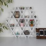 Casa si Gradina - Mobilier - Biblioteci si rafturi - Etajere - Etajera, Aberto Design, carton ondulat, alb, 70x67x11 cm - Infinity.ro