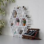 Casa si Gradina - Mobilier - Biblioteci si rafturi - Etajere - Etajera, Aberto Design, carton ondulat, alb, 70x67x11 cm - Infinity.ro