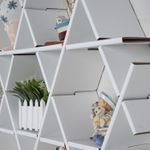 Casa si Gradina - Mobilier - Biblioteci si rafturi - Etajere - Etajera, Aberto Design, carton ondulat, alb, 70x67x11 cm - Infinity.ro