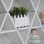 Casa si Gradina - Mobilier - Biblioteci si rafturi - Etajere - Etajera, Aberto Design, carton ondulat, alb, 70x67x11 cm - Infinity.ro