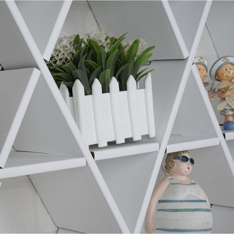 Casa si Gradina - Mobilier - Biblioteci si rafturi - Etajere - Etajera, Aberto Design, carton ondulat, alb, 70x67x11 cm - Infinity.ro