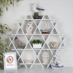 Casa si Gradina - Mobilier - Biblioteci si rafturi - Etajere - Etajera, Aberto Design, carton ondulat, alb, 70x67x11 cm - Infinity.ro