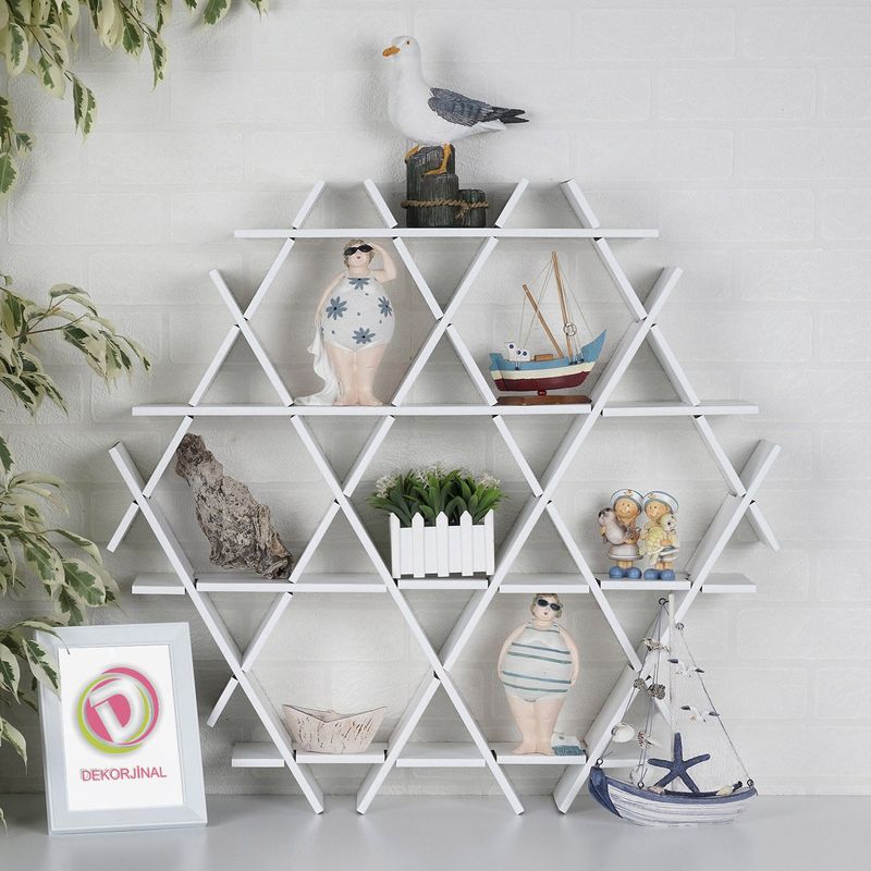 Casa si Gradina - Mobilier - Biblioteci si rafturi - Etajere - Etajera, Aberto Design, carton ondulat, alb, 70x67x11 cm - Infinity.ro