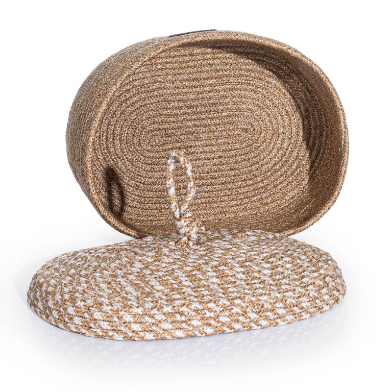 Casa si Gradina - Mobilier - Organizare si depozitare - Cutii depozitare - Cutie decorativa, Aberto Design, 100% bumbac, natural bej, 25x15x34 cm - Infinity.ro