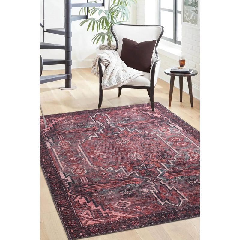 Casa si Gradina - Textile si covoare - Covoare - Covoare casa - Covor, Conceptum Hypnose, burgundy, 75x150 cm, 100% poliester, 473RTP3164 - Infinity.ro