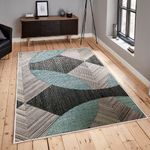 Casa si Gradina - Textile si covoare - Covoare - Covoare casa - Covor, Conceptum Hypnose, albastru gri negru, 160x230 cm, 100% bumbac, antiderapant - Infinity.ro