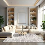 Casa si Gradina - Textile si covoare - Covoare - Covoare casa - Covor, Conceptum Hypnose, crem si mink, 160x230 cm, 100% bumbac, antiderapant - Infinity.ro