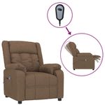 Casa si Gradina - Mobilier - Scaune si fotolii - Fotolii - Fotoliu rabatabil electric, maro, material textil - Infinity.ro