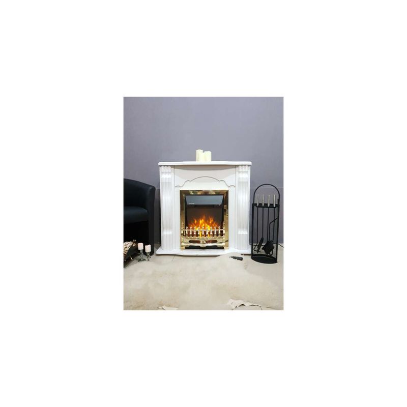 Casa si Gradina - Termice - Sobe, Seminee si accesorii - Seminee - Semineu electric Clasic alb & Galileo silver, Art Flame, 883x950x300 mm, 2000W - Infinity.ro