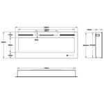 Casa si Gradina - Termice - Sobe, Seminee si accesorii - Seminee - Semineu electric de perete-incorporabil Hermes, 544x1280x140 mm, 1500W - Infinity.ro