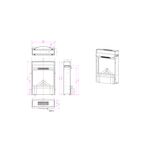 Casa si Gradina - Termice - Sobe, Seminee si accesorii - Seminee - Semineu electric incorporabil Corsica, 624.3x448x165 mm, 1500W - Infinity.ro