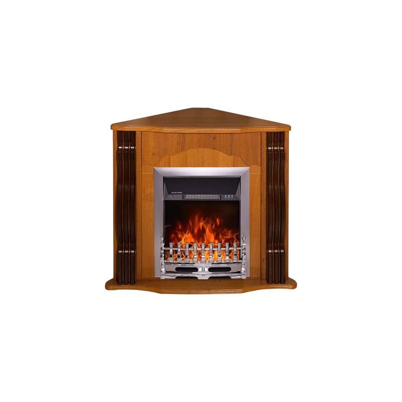 Casa si Gradina - Termice - Sobe, Seminee si accesorii - Seminee - Semineu electric Clasic colț nuc & Galileo silver, Art Flame, 883x950x475 mm, 2000W - Infinity.ro