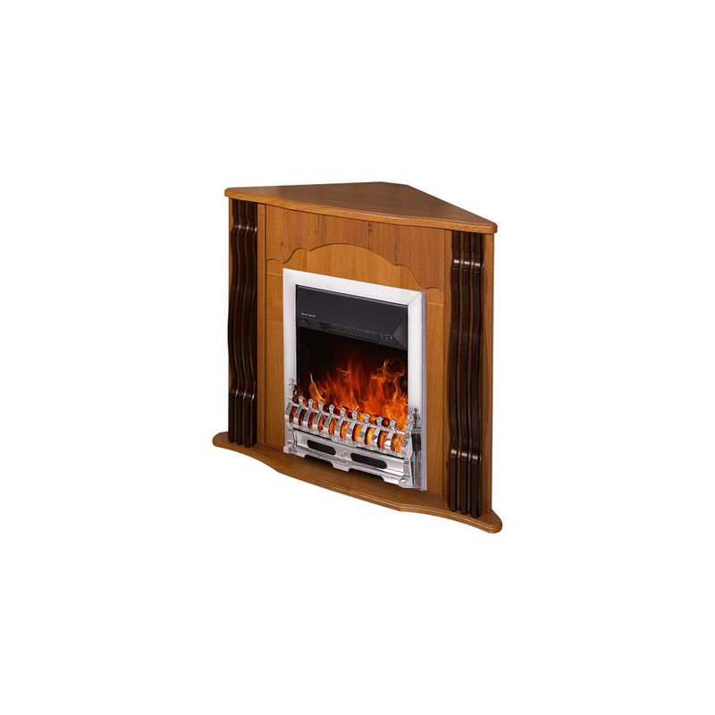 Casa si Gradina - Termice - Sobe, Seminee si accesorii - Seminee - Semineu electric Clasic colț nuc & Galileo silver, Art Flame, 883x950x475 mm, 2000W - Infinity.ro