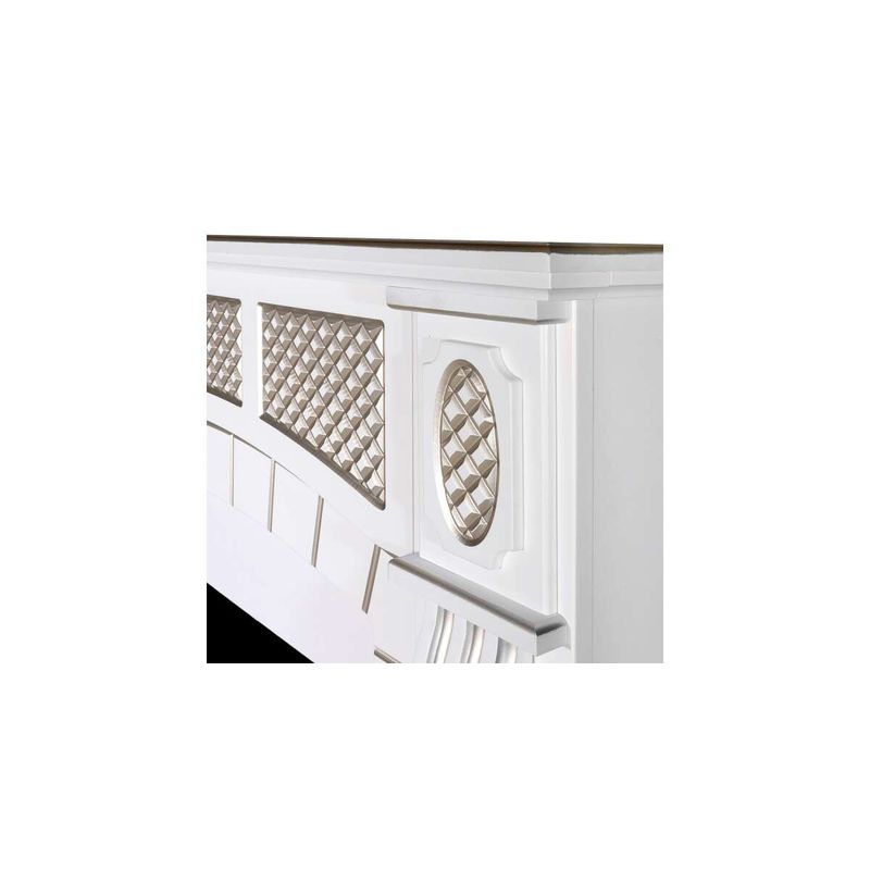 Casa si Gradina - Termice - Sobe, Seminee si accesorii - Seminee - Semineu electric Amsterdam alb & Meridian, Art Flame, 1120x1150x300 mm, 2000W - Infinity.ro