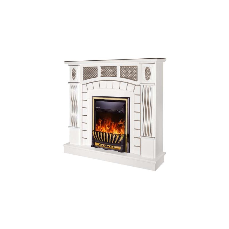 Casa si Gradina - Termice - Sobe, Seminee si accesorii - Seminee - Semineu electric Amsterdam alb & Meridian, Art Flame, 1120x1150x300 mm, 2000W - Infinity.ro