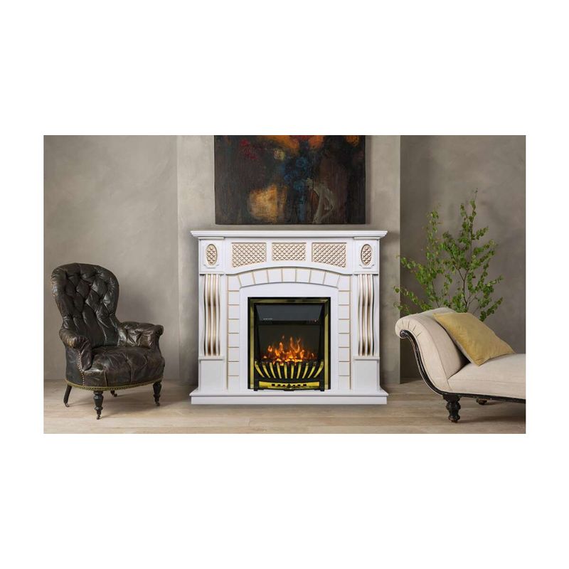 Casa si Gradina - Termice - Sobe, Seminee si accesorii - Seminee - Semineu electric Amsterdam alb & Meridian, Art Flame, 1120x1150x300 mm, 2000W - Infinity.ro