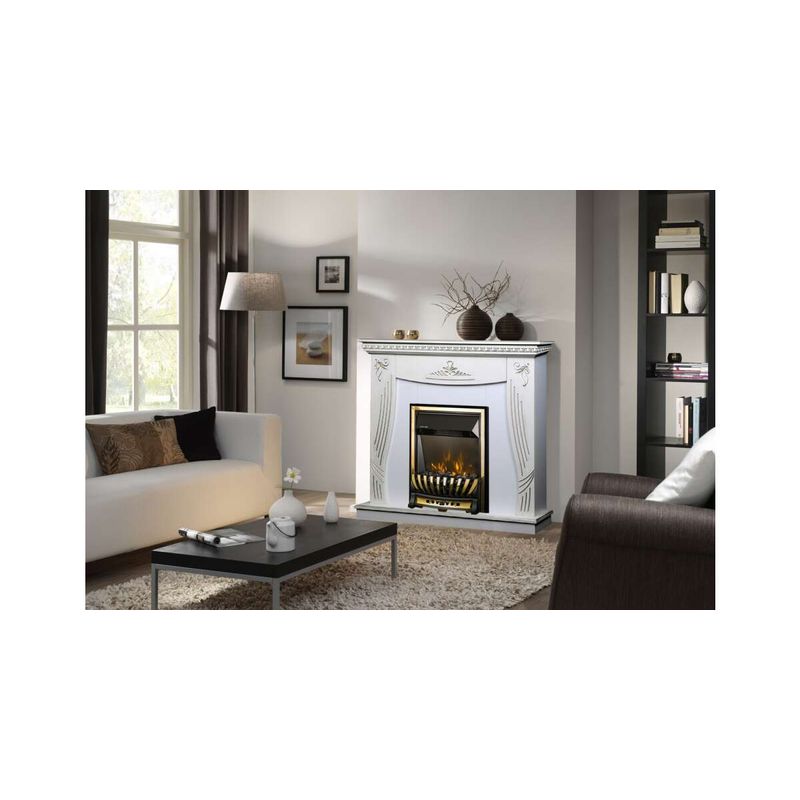 Casa si Gradina - Termice - Sobe, Seminee si accesorii - Seminee - Semineu electric Napoli alb & Meridian, Art Flame, 1035x1100x300 mm, 2000W - Infinity.ro