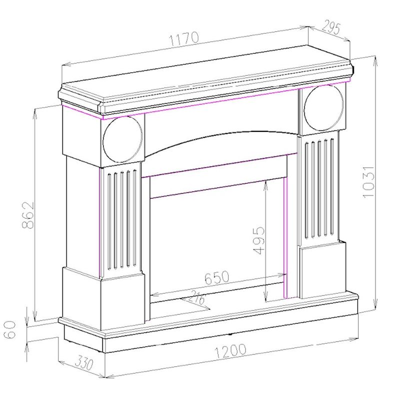 Casa si Gradina - Termice - Sobe, Seminee si accesorii - Seminee - Semineu electric Prometeu & Corsica, Art Flame, 1050x1200x330 mm, 1500W - Infinity.ro