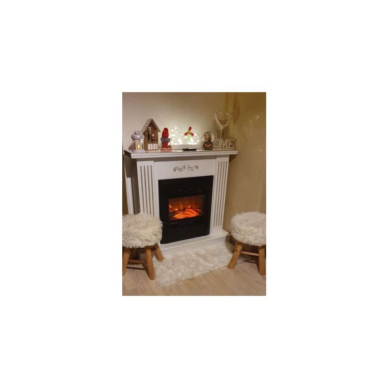 Casa si Gradina - Termice - Sobe, Seminee si accesorii - Seminee - Semineu electric Smile alb & Cristina, Art Flame, 905x940x265 mm, 2000W - Infinity.ro