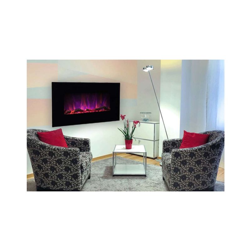 Casa si Gradina - Termice - Sobe, Seminee si accesorii - Seminee - Semineu electric de perete Marcus, 450x840x140 mm, 1500W - Infinity.ro