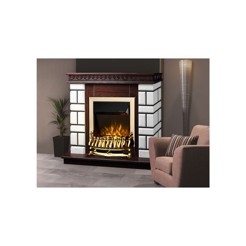 Casa si Gradina - Termice - Sobe, Seminee si accesorii - Seminee - Semineu electric Nazary mini nuc & Galileo gold, Art Flame, 874x1080x245 mm, 2000W - Infinity.ro